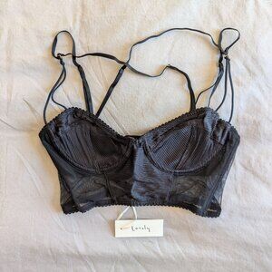 Lonely Label Lexi Longline Bra Black - 10b/32b - NWT